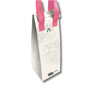 BAG PRESTIGE VINHO COM VELCRO 12X40X8,5- VERTICAL ROSA WHITE