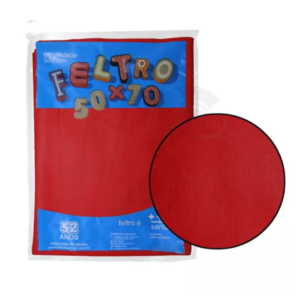 FELTRO TECIDO VERMELHO